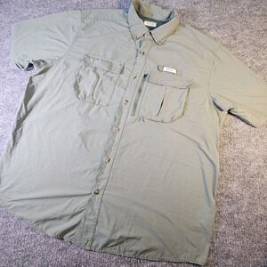 Gander Mountain Guide Series Shirt Mens 2XL Fishing Outdoor Vented Pockets Nylon